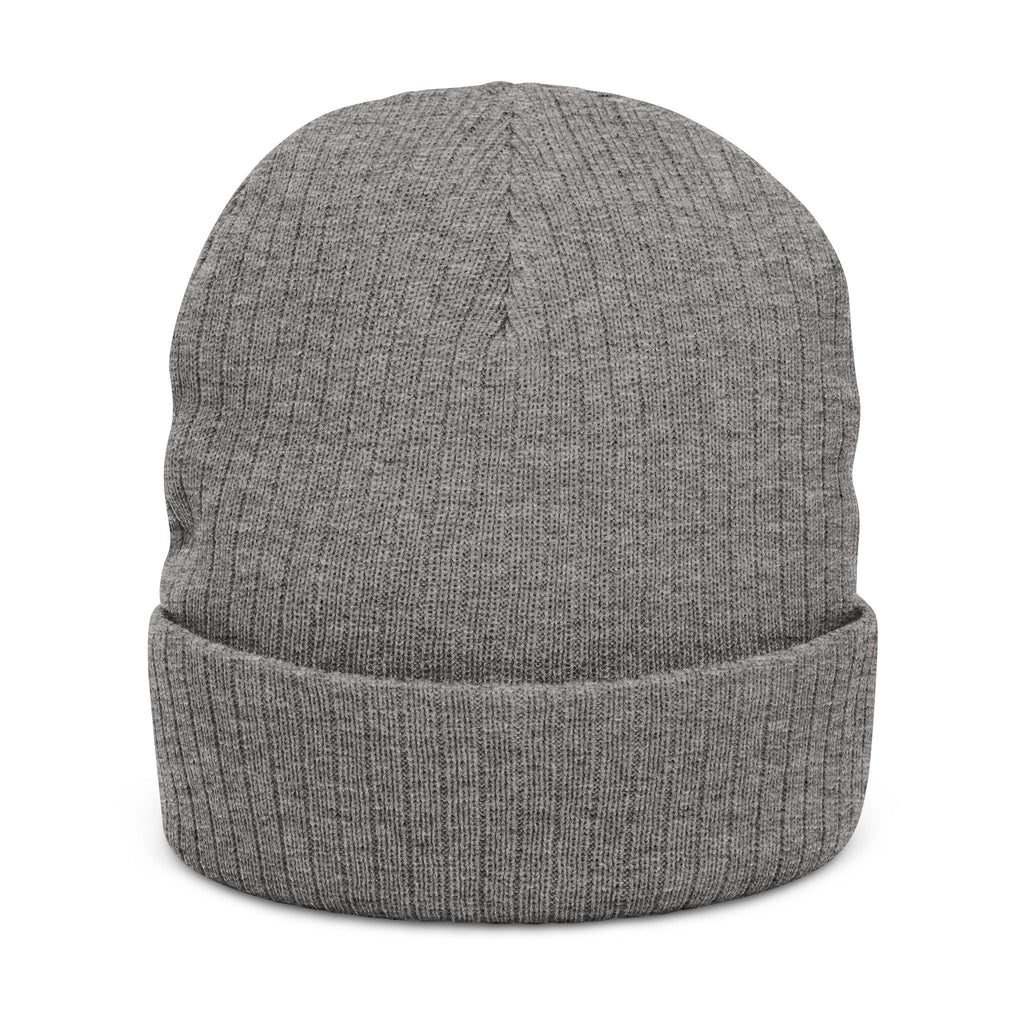 Embroidered 'Plow Drive' Ribbed Knit Beanie – Warm Winter Trucking Cap