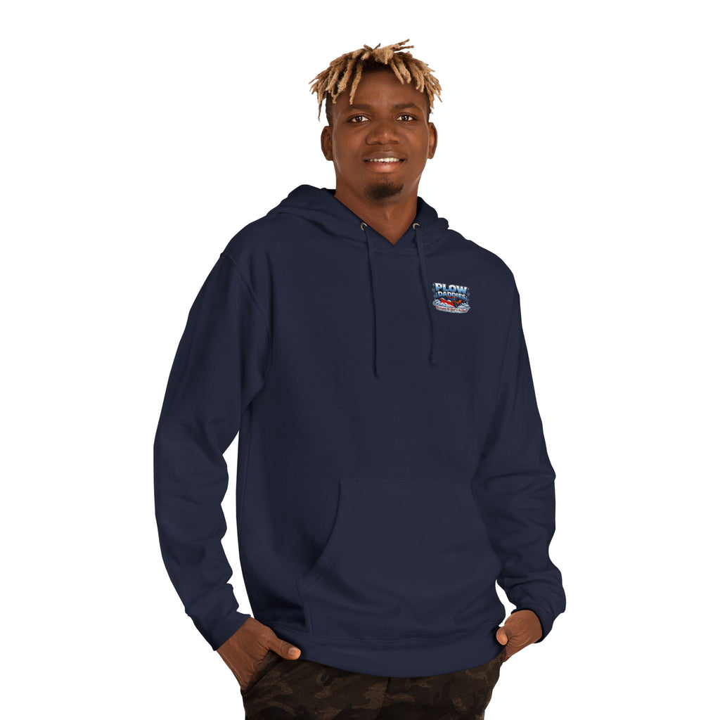 Plow Daddies Hoodie — Snow Plow Crew Graphic Hooded Sweatshirt (Bringing the Heat to the Slush)