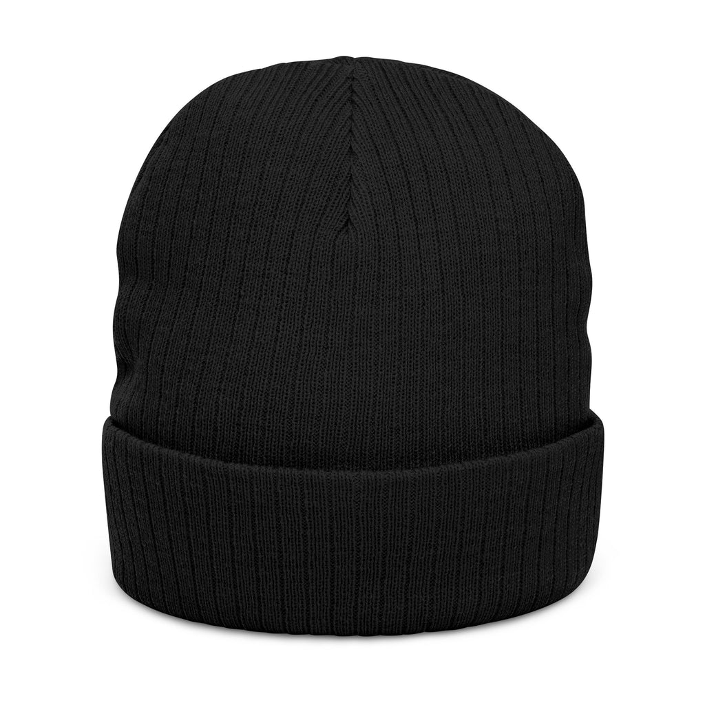 Embroidered 'Plow Drive' Ribbed Knit Beanie – Warm Winter Trucking Cap
