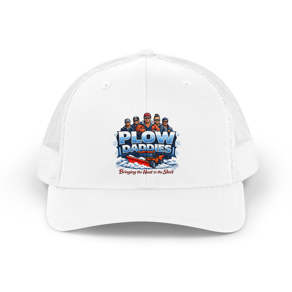 Plow Daddies Retro Trucker Hat — Snowplow Crew Vintage Logo Cap