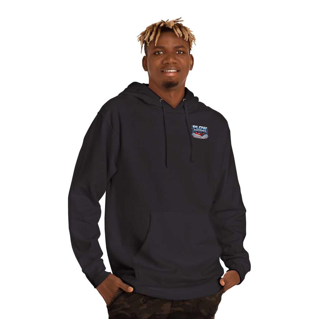 Plow Daddies Hoodie — Snow Plow Crew Graphic Hooded Sweatshirt (Bringing the Heat to the Slush)